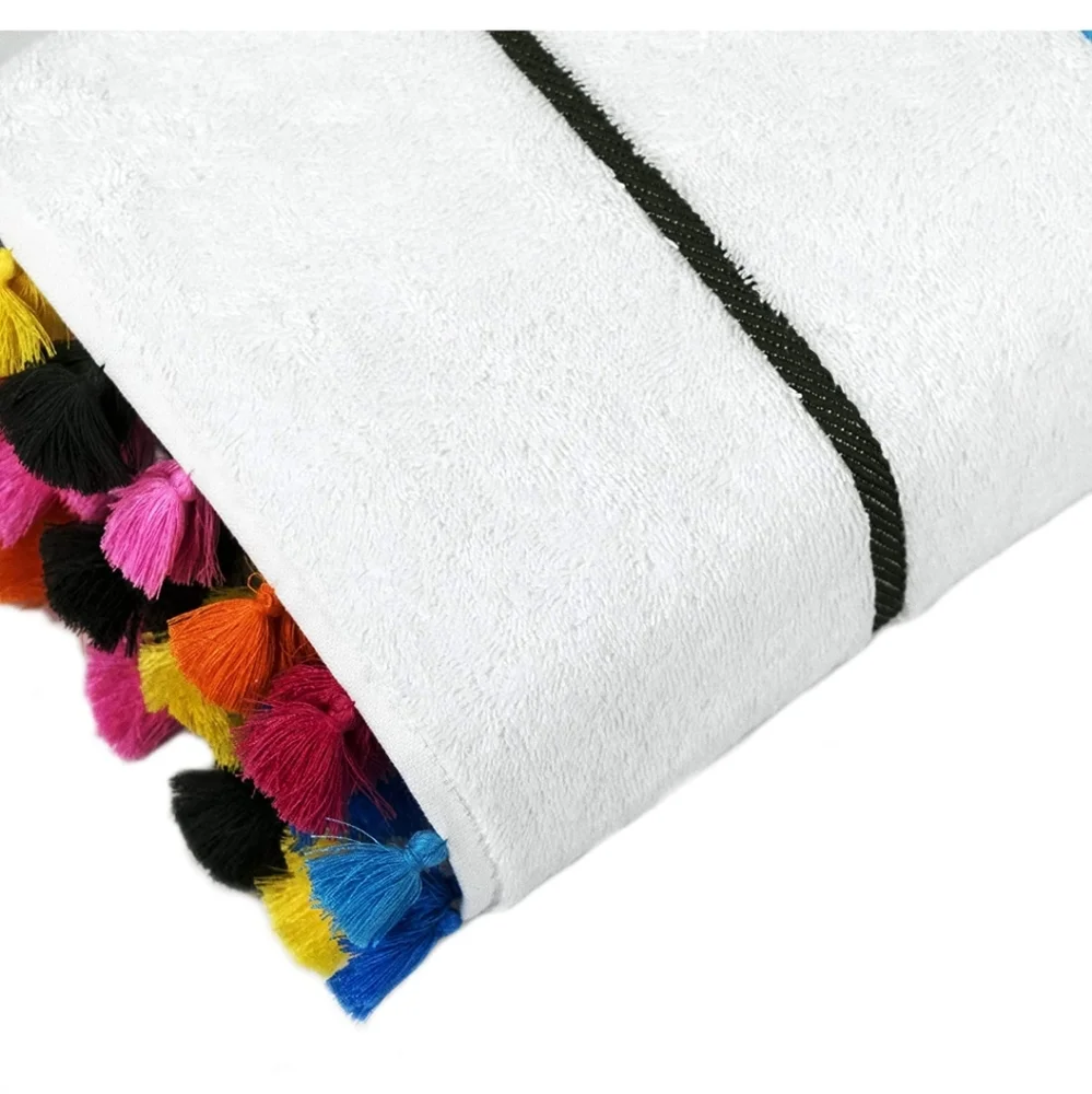 Turkish Cotton Beach Towel Tassel Fringe Striped Spring Break Colorful